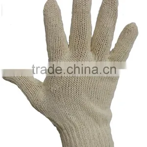 202 RAW WHITE 600 GRAMS 7 KNITTING COTTON SAFETY WORKING GLOVE thumbnail-2
