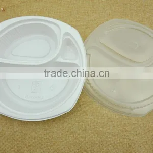 PP Plastic Disposable 3 Compartment Microwave Safe Takeaway Food Container Lunch Tray thumbnail-6