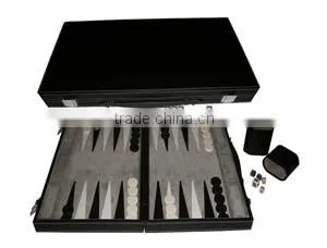 Travel Style 15'' Leather Backgammon Hand Made thumbnail-1