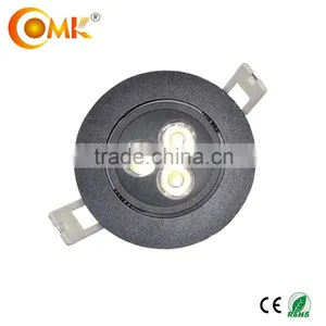 2015 Led Hot Sell Black Round Ceiling Spotlight thumbnail-4