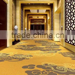 High Quality Luxury Warmth Polyester Yarn Printing Hotel Hall Corridor Carpet Customize Pattern Star Carpet thumbnail-3