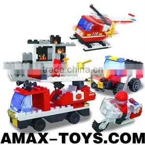 Bd-63618408 Children Building Block Fire-fighting Vehicles Plastic Intelligent Building Block 200pcs thumbnail-1