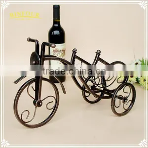 Vintage Bike Shape Stand Rack Metal Wine Bottle Holder thumbnail-4