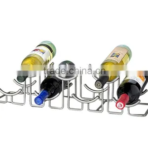 Customs Euro 7-Bottle Tabletop Wine Rack Chrome Display thumbnail-1
