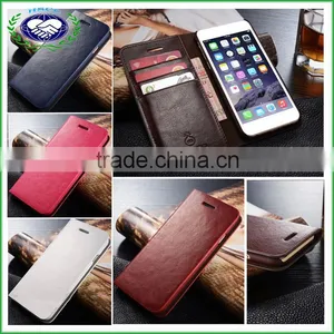 Slim Origina Leather Card Slot Case Wallet Case Cover for Iphone Samsung s6 Core thumbnail-1
