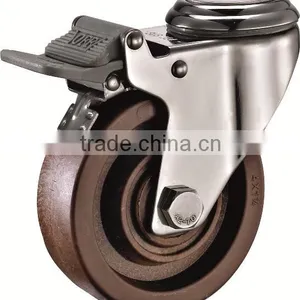 Stainless Steel Hollow Rivet Fork Medium Duty Casters thumbnail-2