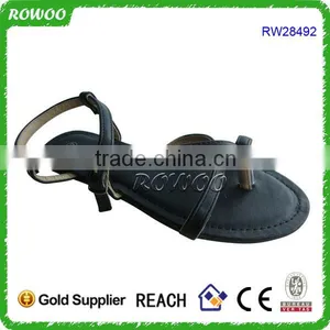 Gold Women's Crossing Over Flat Sandal thumbnail-4