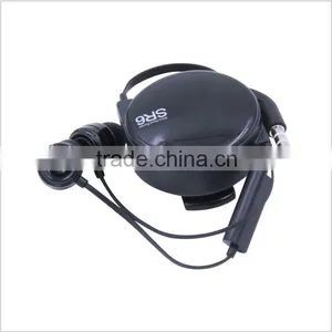 Free Shipping Promotion Retractable Earphone Amount to Wireless Earphone With Microphone thumbnail-2