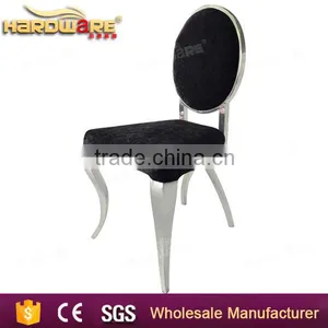 2016 Stainless Steel Round Back Design Fabric Banquet Hall Chairs thumbnail-3
