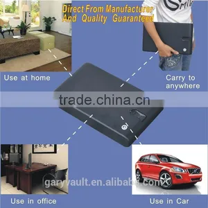 Wholesale- MS120 Micro Vault Portable Fingerprint Biometric Mini Car Gun Pistol Security Storage Portable Steel Safe Box / Vault thumbnail-2