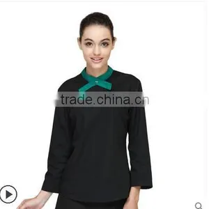 he Waiter Work Clothes, Hotel Uniforms Dining Restaurant Female Short Sleeved Summer Clothing thumbnail-2
