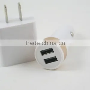 Factory Sell USB Travel Charger USB Home /Car Charger Set 5V 2.1A for IPhone 6 For Universal Phone thumbnail-3