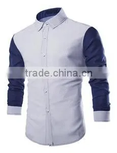 Men's Long Sleeve Black Cotton Dress Shirt Formal Shirt thumbnail-3