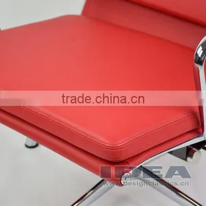 Replica Charles Management Soft Pad Lounge Chair - Red Genuine Leather thumbnail-5
