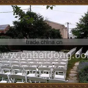 White Wood Folding Chair thumbnail-1