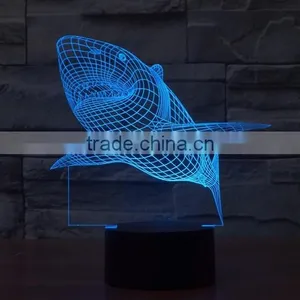 Color Changing 3D Dolphin LED Night Lamp thumbnail-3