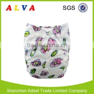 Alva Crayon Style Flowers Baby Diapers Cloth Diaper Factory in China thumbnail-1