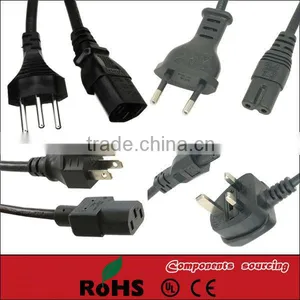 3 PINS Brazil Power Cable Standard Power Cord Electrical Plug thumbnail-1