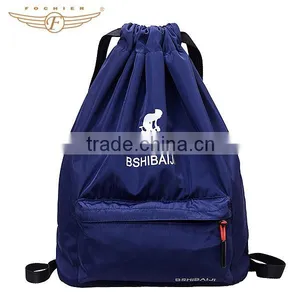 Custom Printed Drawstring Backpack Leisure Nylon Bag Quality Choice thumbnail-1