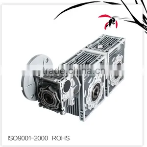 Aluminum Housing Double Stage NMRW025-150 Type Worm Speed Reducer Reduce Reductor Reduction Gearbox for Winch Sliding Door thumbnail-1