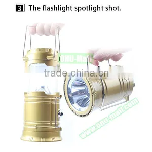2016 Wholesale Portable Outdoor Rechargeable Solar LED Camping Lantern Light Quality Choice thumbnail-4