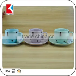 Lovely Heart Design Unique Shape Coffee Ceramic Tea Cup and Saucer,coffee Cup and Saucer Set thumbnail-5