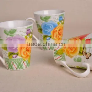 Wholesale Ceramic Mugs V Shape Porcelain Tea Cup China Supplier thumbnail-6