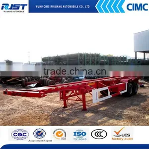 Cheap &best-selling Yellow 40FT Two-Axle Skeletal Chassis Semi-Trailer thumbnail-1