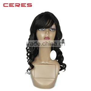 Lace Front Synthetic Wig Accept Paypal Silk Straight 1B Color Synthetic Hair Wig thumbnail-1