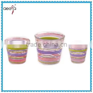 Glass Flower Pot With Hand Painting Glass Novelty Plant Pots thumbnail-1
