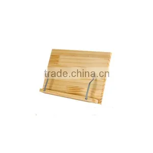 Wholesales Pine Unfinished Cheap Handmade Wooden Book Stand Holder thumbnail-1