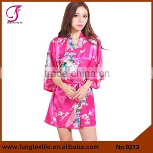 0208 Short Hot Sale Product Silk Robe for Wedding thumbnail-4