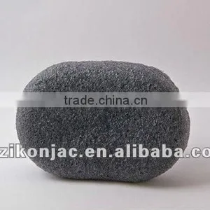 Bamboo Charcoal Oval Natural Konjac Sponge thumbnail-1