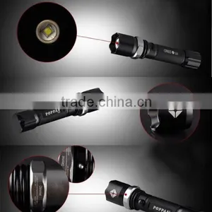 POPPAS T824 Hot Sales Police Zoom Led Flashlight Rechargeable Ipx5 Waterproof Flashlight Torch thumbnail-3