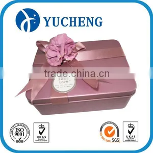 Wholesale Wedding Metal Gift Packaging Tin Can Withe Ribbon thumbnail-1