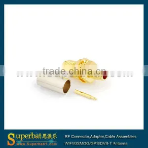 RP-SMA Crimp Jack(male Pin) Bulkhead Connector for LMR195 Usb Adapter With Sma Pcb thumbnail-1