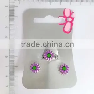 Cute Acrylic Sun Baby Earring and Ring Set for Little Girls thumbnail-5