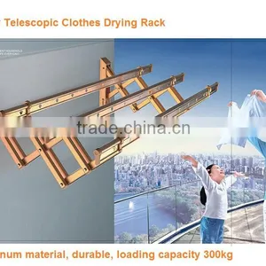 High Quality Laundry Outdoor Telescopic Wall Mounted Clothes Dryer thumbnail-1