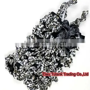 Black Leopard Petti Romper With Strap GB037 thumbnail-1