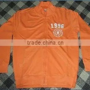 Orange Color 100% Cotton Hoody Jacket thumbnail-1