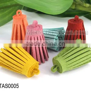 Korea Top Grade Tassel, Korea Suede, About 27.5*12.5mm, Mixed Color thumbnail-1