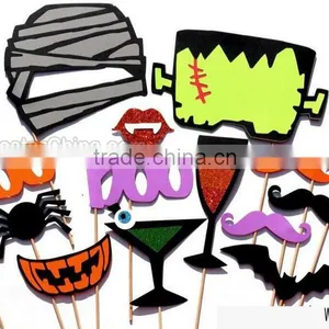 24pcs Christmas Party Hat Masks Photo Booth Props Mustache On A Stick thumbnail-3