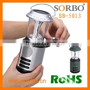 Solar Hand Crank Radio Lantern With Power Output thumbnail-1