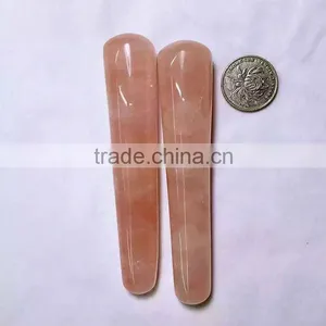 Rose Quartz Crystal Body Building Tools Natural Rock Massage Tools thumbnail-1