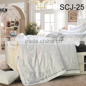 Wedding Bedding White Jacquard Bedding Elegant Design Bedding Set thumbnail-1