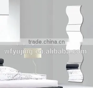 Wave Shaped Mirror Rectangular Cheap China Mirror Factory thumbnail-4
