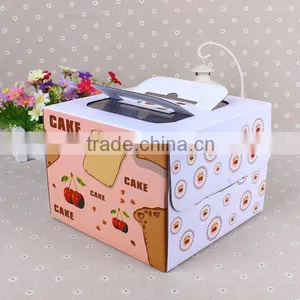 Wedding Paper Cake Box Design With Handle thumbnail-1