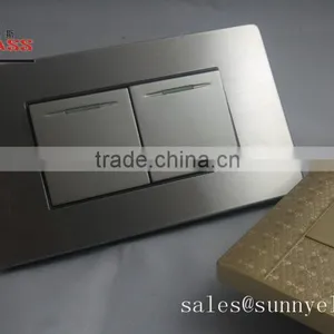 110V American Design 3 Gang 1Way Wall Electric Light Switch Pc Big Button thumbnail-3