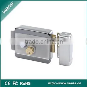 Round Cylinder Electric Lock With Keys, Surface Mount Deadbolt, Electric Rim Lock thumbnail-1
