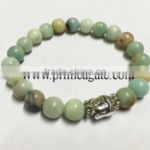 Amazonite Elastic Beads Buddha Bracelet | A Grade Good Quality Gemstone Bracelet | Agate New Jewelry 2016 Bracelets thumbnail-1